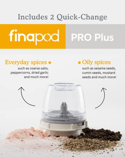Battery-Operated Pepper Mill & Spice Grinder with Ceramic Grinding Elements O448