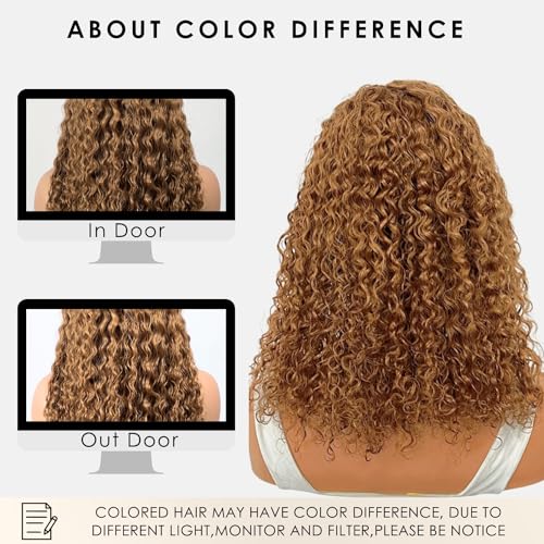 13x4 Lace Front Human Hair Curly Wig B716251