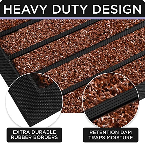 Extra Durable Door Mat (30" x 17", Bright Brown) H3271