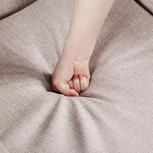Beige Linen Fabric Accent Armchair S22587
