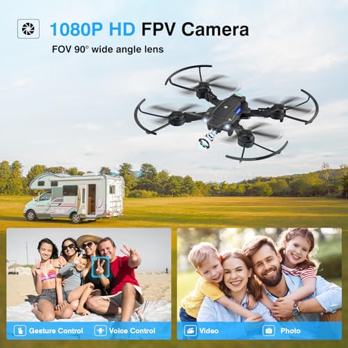 1080P Camera FPV Foldable Drone with 2 Batteries B51519