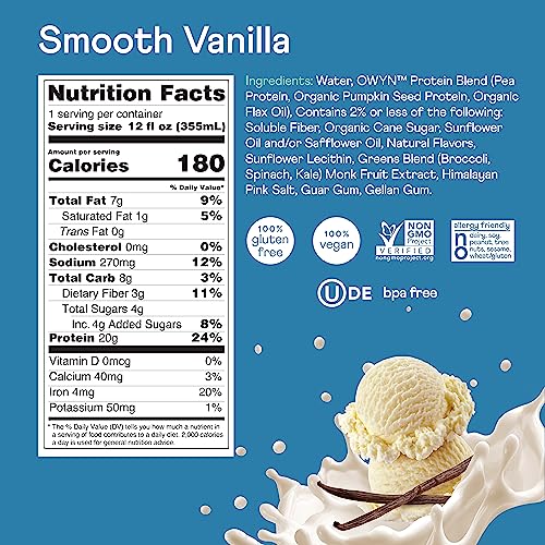 Dark Chocolate Plant Based Protein Shake, 12 Pack F108