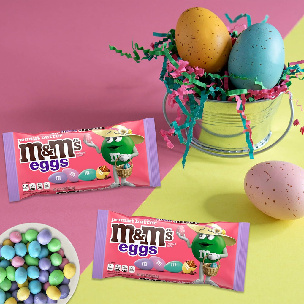 Peanut Butter M and Ms Easter Eggs, Pack of 2 x 9.9oz Bags J96876