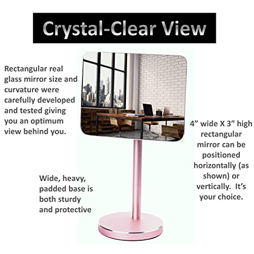 Silver Stand Detachable Wide Angle Real Glass Mirror S57989