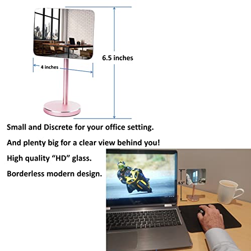 Silver Stand Detachable Wide Angle Real Glass Mirror S57989