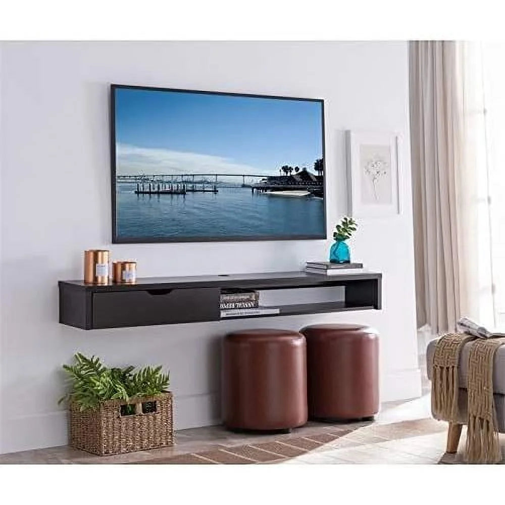 Cappuccino Wood Floating TV Stand T935568