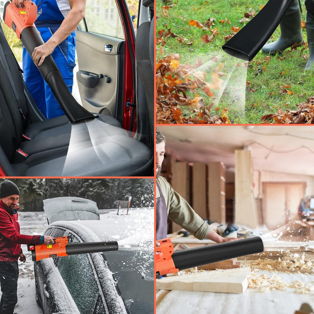 Cordless Electric Leaf Blower with Battery and Charger, 460CFM 170MPH 6 Speeds 21V 3.0AH D85414