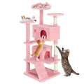 Dark Gray 54 Inches Cat Tree Tower with Scratching Post N984