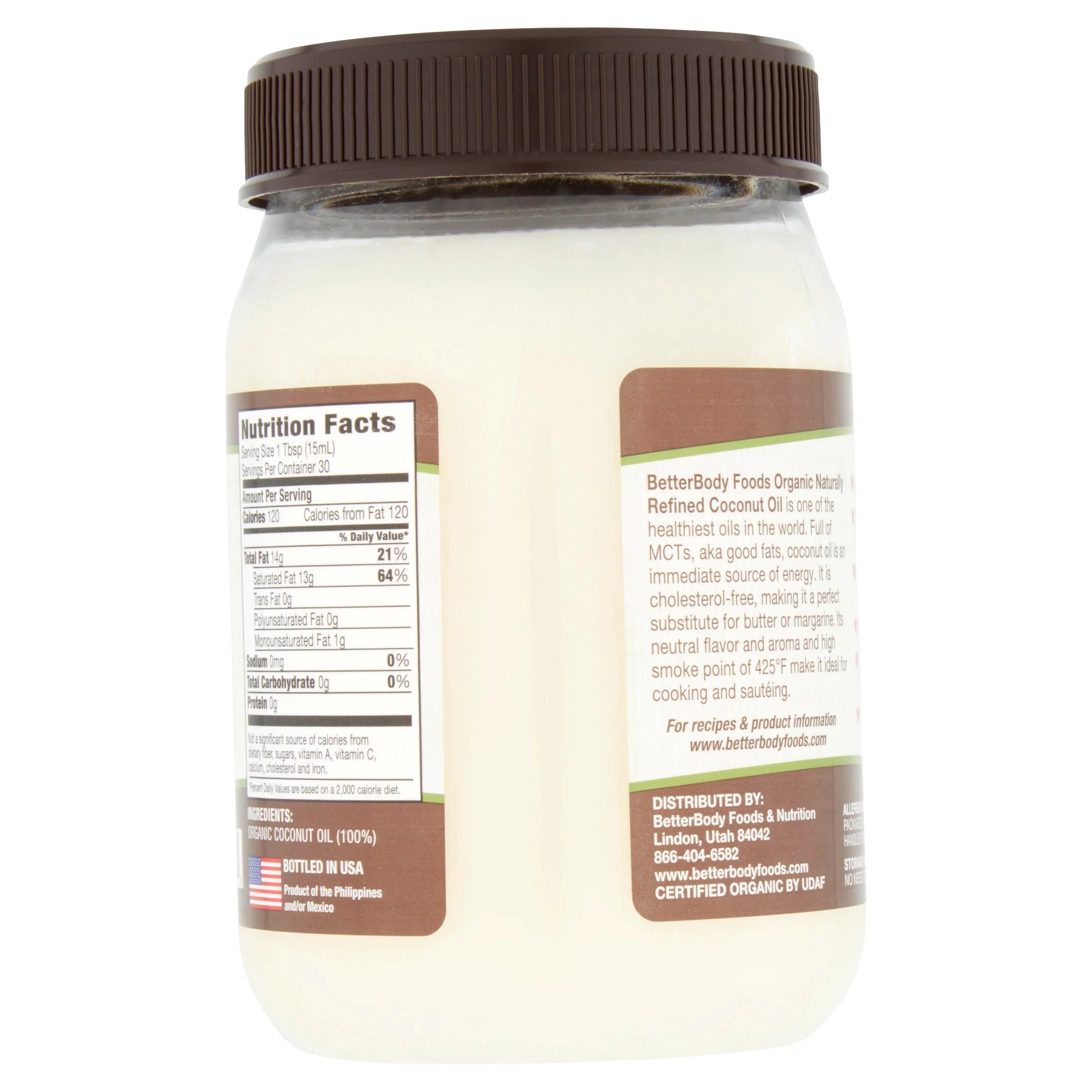 Organic Naturally Refined Coconut Oil, 15.5 fl oz, 6 pack Y16701