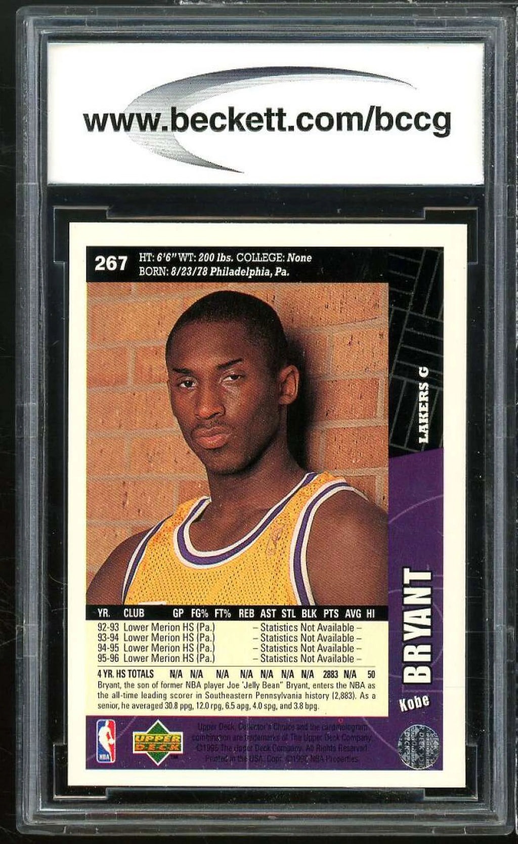 Kobe Bryant Rookie Card BGS BCCG 10 Mint+ B35816
