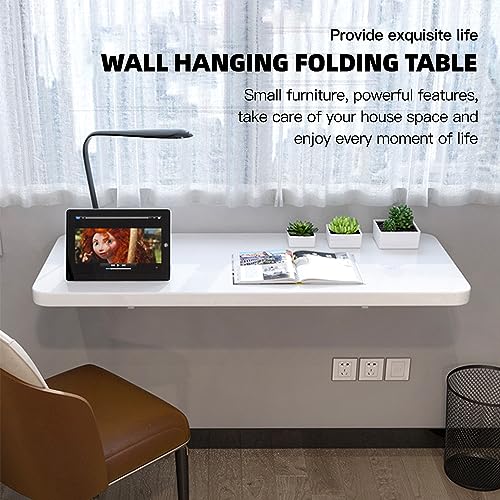 Black 27.6" D x 19.7" W Drop Leaf Wall Desk H10173