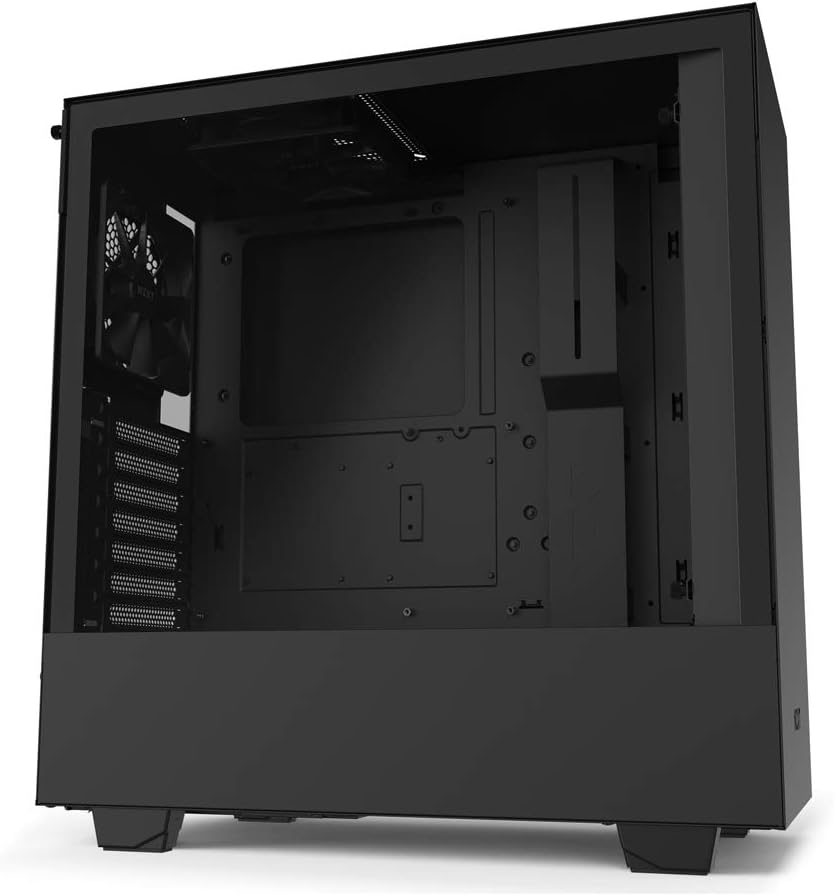 Compact ATX Mid-Tower PC Gaming Case with Tempered Glass Side Panel - White/Black J528249