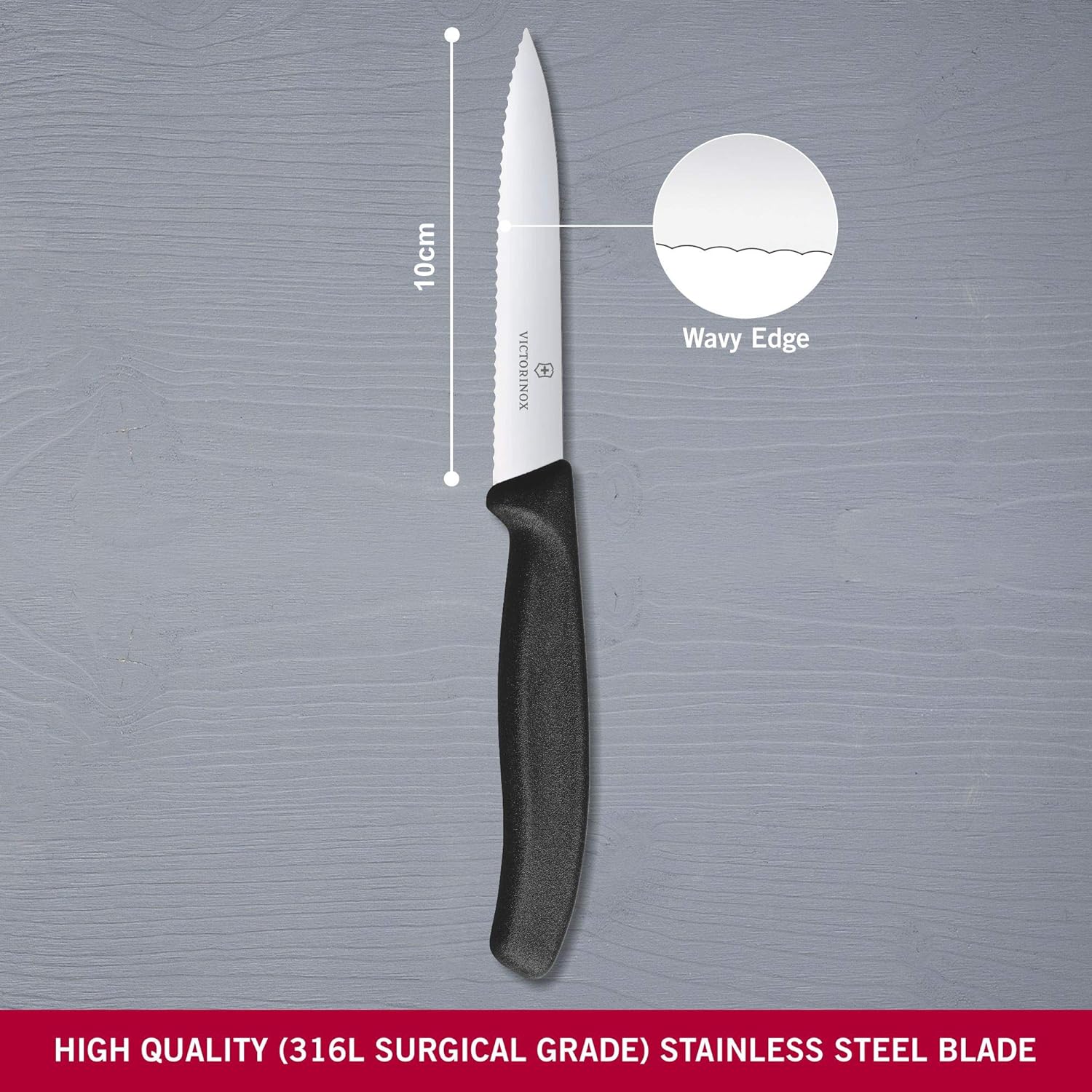 Black Serrated Paring Knife X5935