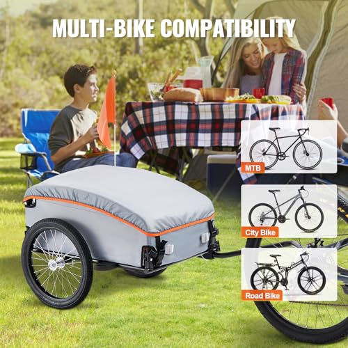 Heavy-Duty Foldable Bike Cargo Trailer with Universal Hitch T5789