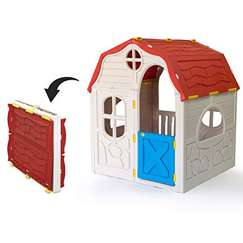 White Plastic Toddler Outdoor Playhouse J209343