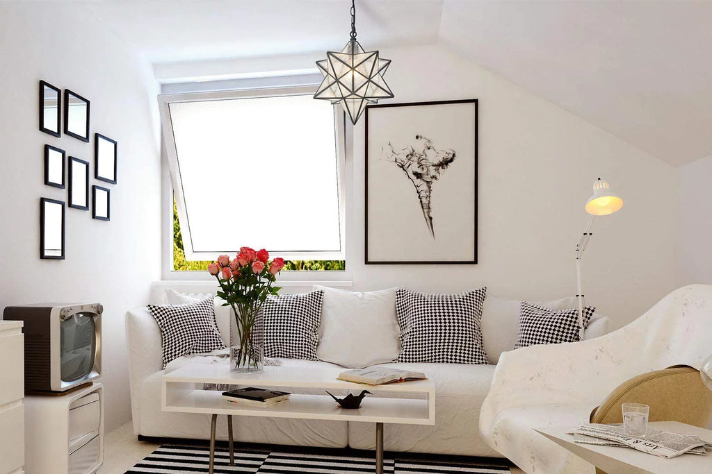 14'' Pendant Light with Seeded Glass and Hanging Chain D860113