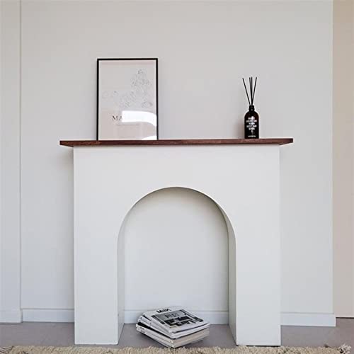 Walnut Top Electric Fireplace Stove Mantel Surround Cabinet P919925