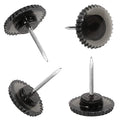 50PCS Transparent Black Flat Plastic Head Steel Point Push Pins P9714
