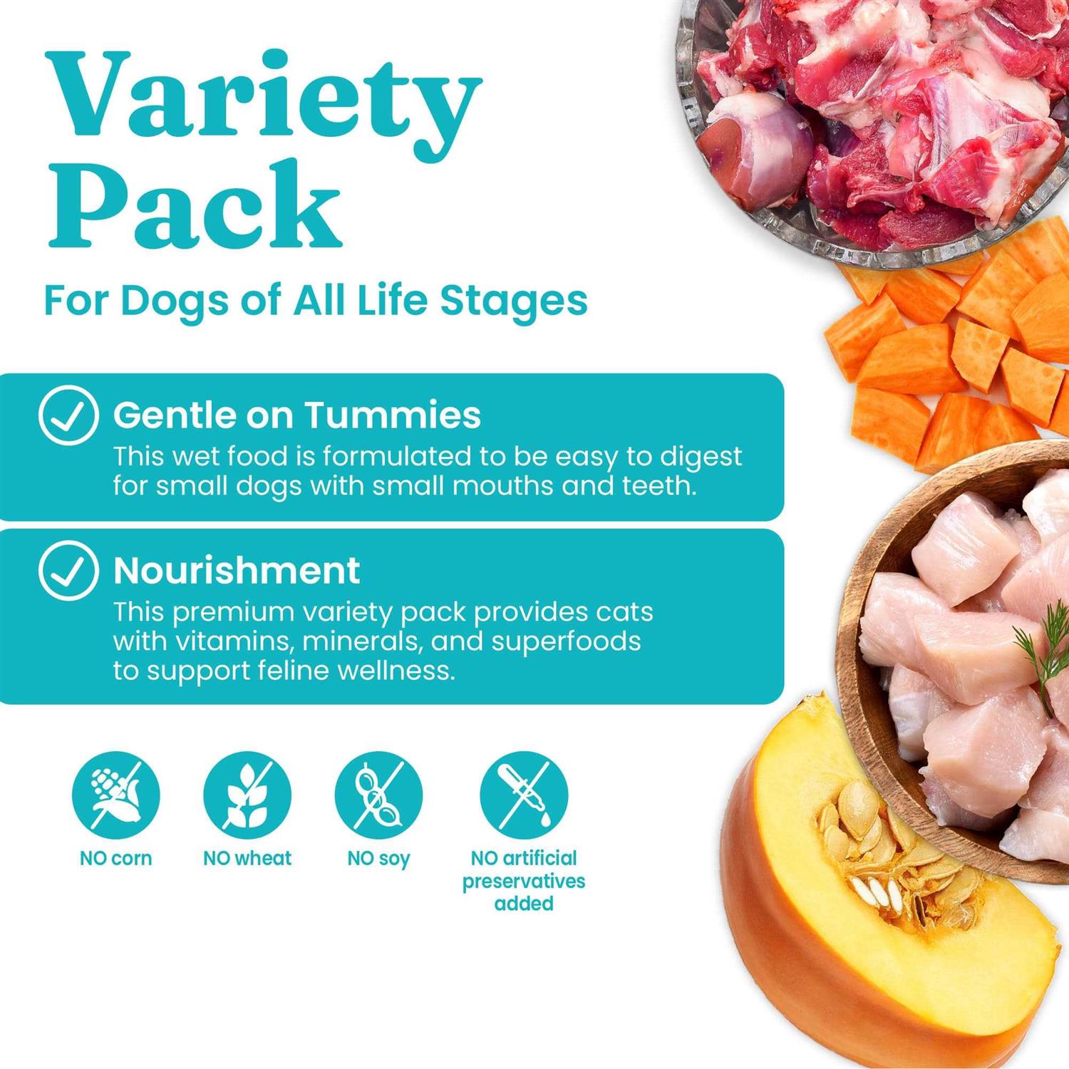 Mighty Mini Variety Pack Wet Dog Food Y939