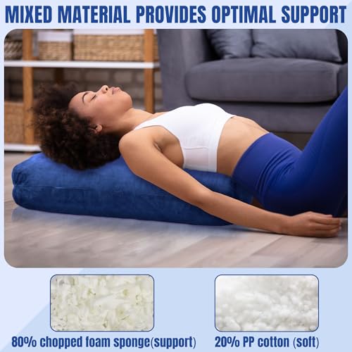 Rectangular Yoga Bolster Pillow with Carry Handle, 27"X10"X6" R62070