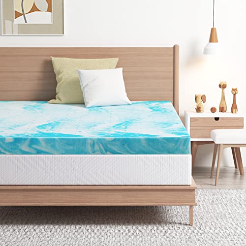 2 Inch Twin Memory Foam Gel Mattress Topper, 38"×75", Medium G361668