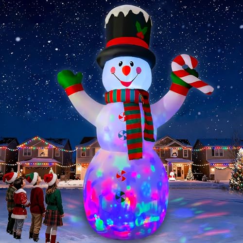 10 Ft Inflatable Christmas Snowman with Candy Decoration M92356