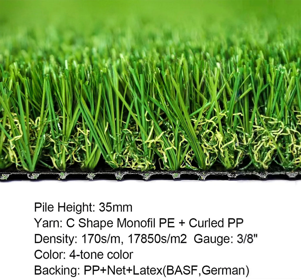 1.38" Pile Height 6FTx14FT Artificial Grass J8627