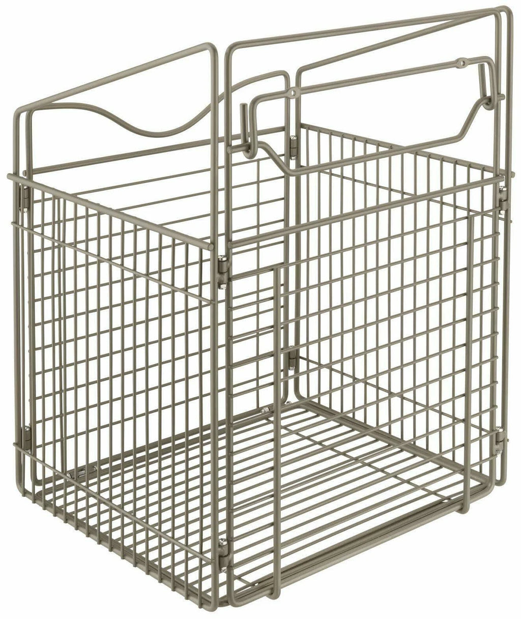 Tilt Out Hamper Basket, Satin Nickel F384446