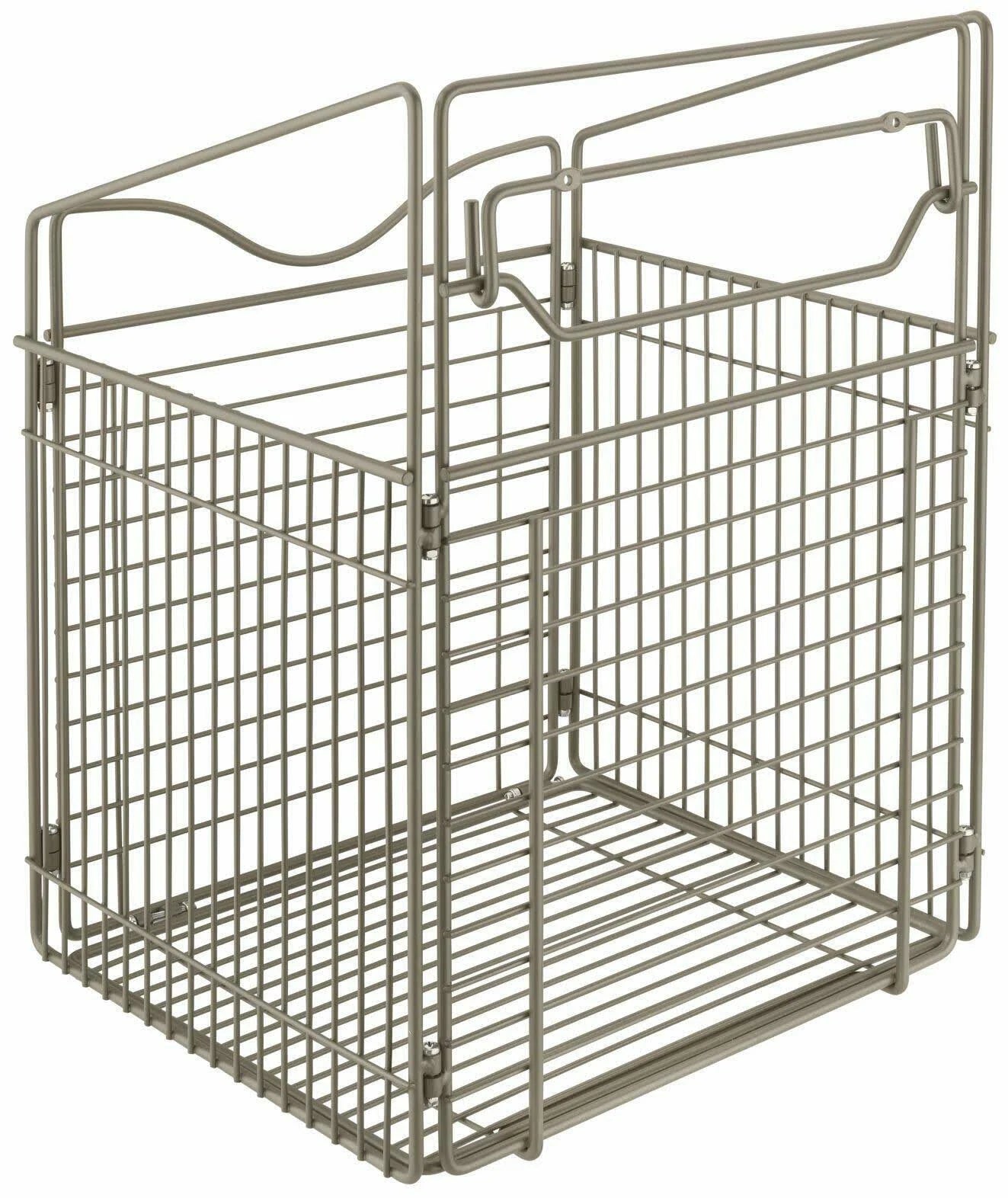 Tilt Out Hamper Basket, Satin Nickel F384446
