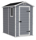 Grey & White 4x6 Resin Outdoor Storage Shed Z327
