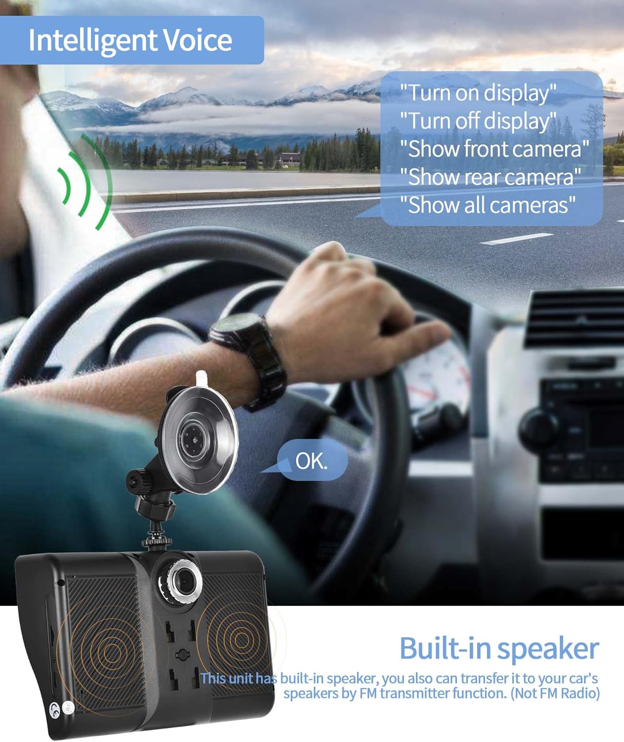 7" Bluetooth Car Stereo with Backup Camera H12025