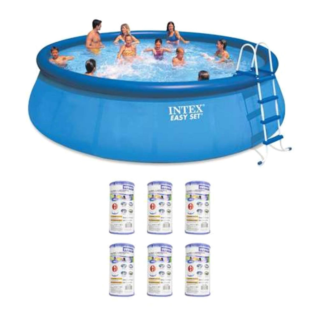 18 x 48 x 22 Inflatable Above Ground Pool Set with Filter Cartridge H417034
