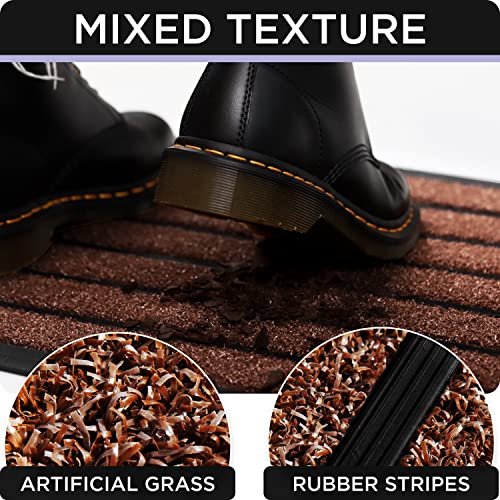 Extra Durable Door Mat (30" x 17", Bright Brown) H3271