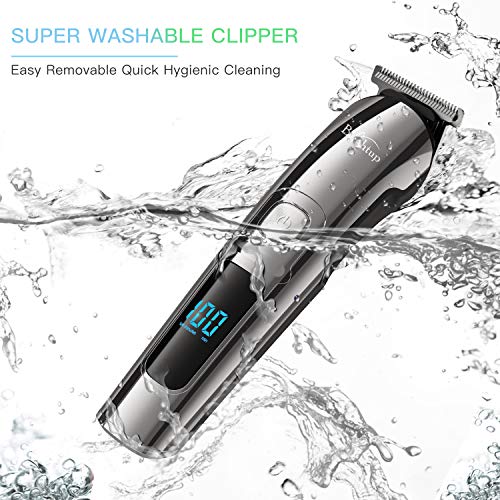 Beard Trimmer, IPX7 Waterproof Cordless Electric Razor with LED Display I82759
