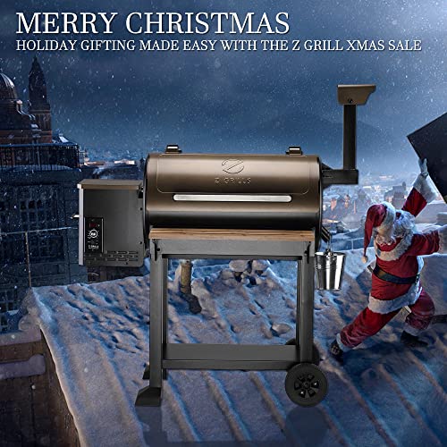 Pellet Grill Smoker with PID Controller, LCD Screen, 2 Meat Probes, Storage Cabinet, 697 sq in Cooking Area, Rain Cover, Bronze N5533