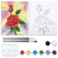 8 Acrylic Colors Painting Kit with Pre Drawn Canvas (8x10) D76573