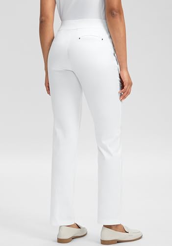 Women's High Waisted Stretch Straight Leg Golf Pants with 3 Pockets A7346