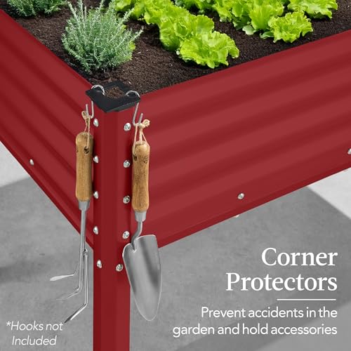 Galvanized Raised Garden Bed Metal Elevated Planter Box Dark Green J5724