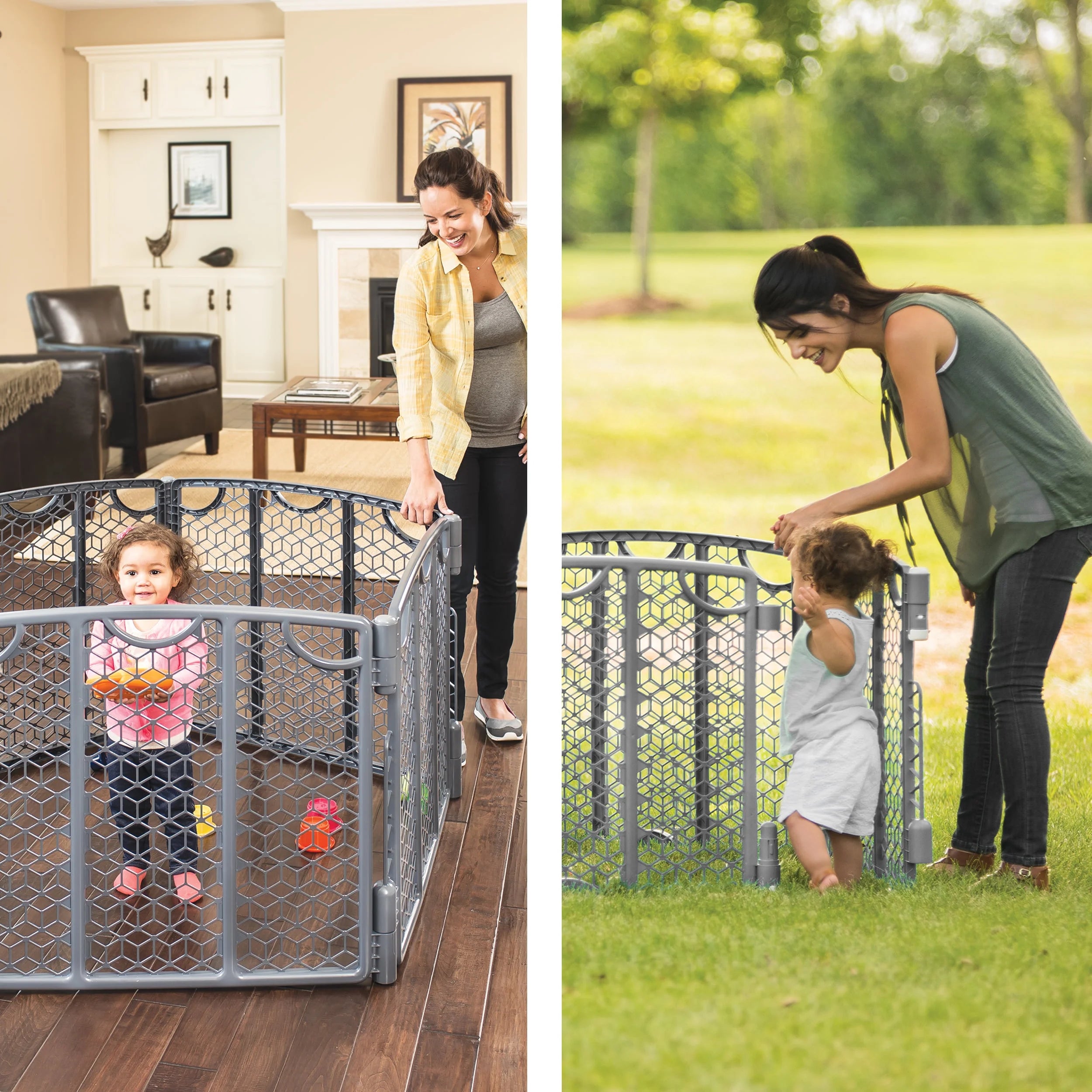 6-Panel Cool Gray Plastic Play Gate P147