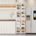 Plastic Storage Cabinet with Shelves, 4 Tier with Wheels L8069