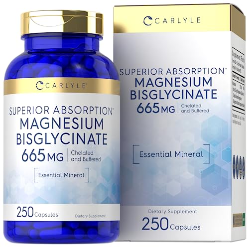 Magnesium Bisglycinate 665 mg 250 Capsules Supplement E263