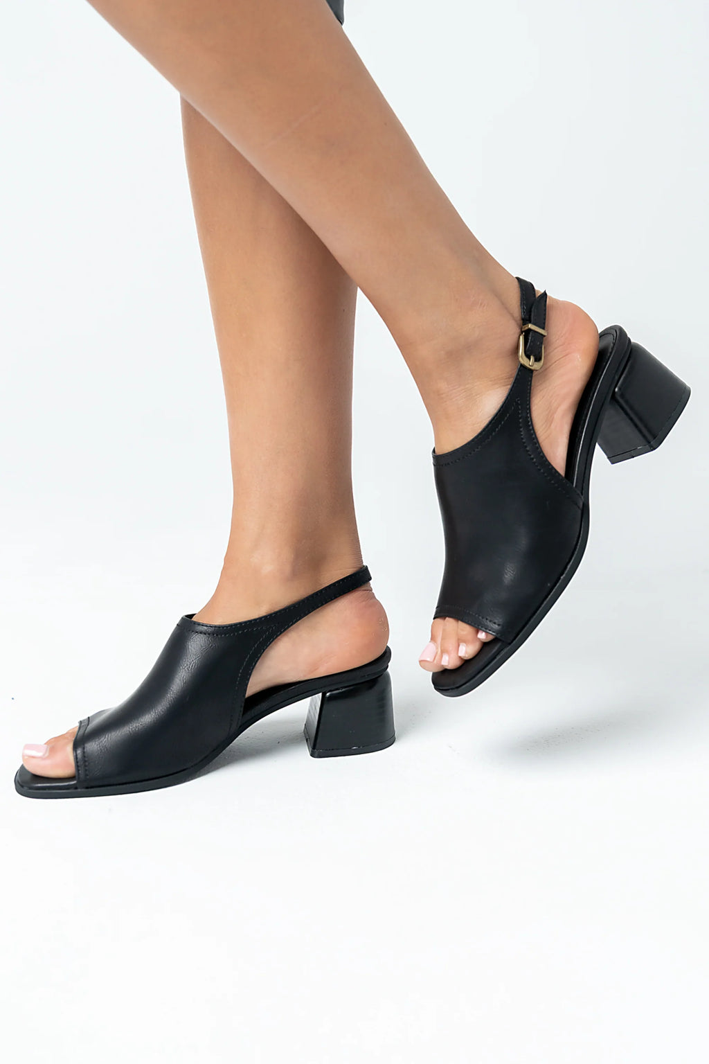 Black Slingback Mule T877578