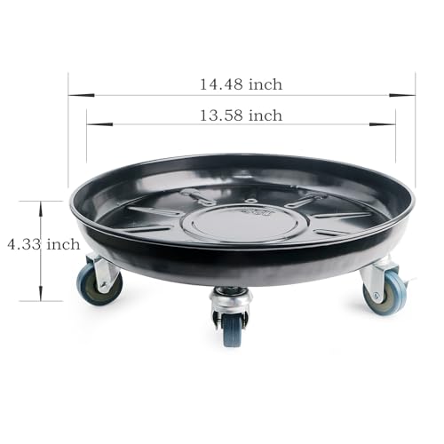 20" 2Pack Metal Plant Caddy with Wheels Lockable Casters G284