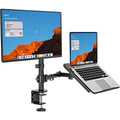 Extra Tall Single Monitor Desk Mount with Tray, Black A38416