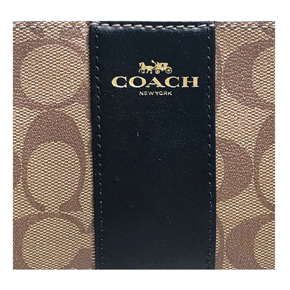 Light Khaki Black Gold Leather Wristlet Z6551