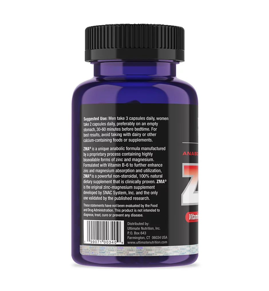 90 Capsules ZMA Vitamin & Mineral M628685