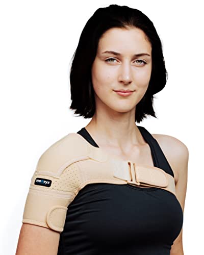 Gray Neoprene Shoulder Compression Sleeve Wrap Z34546
