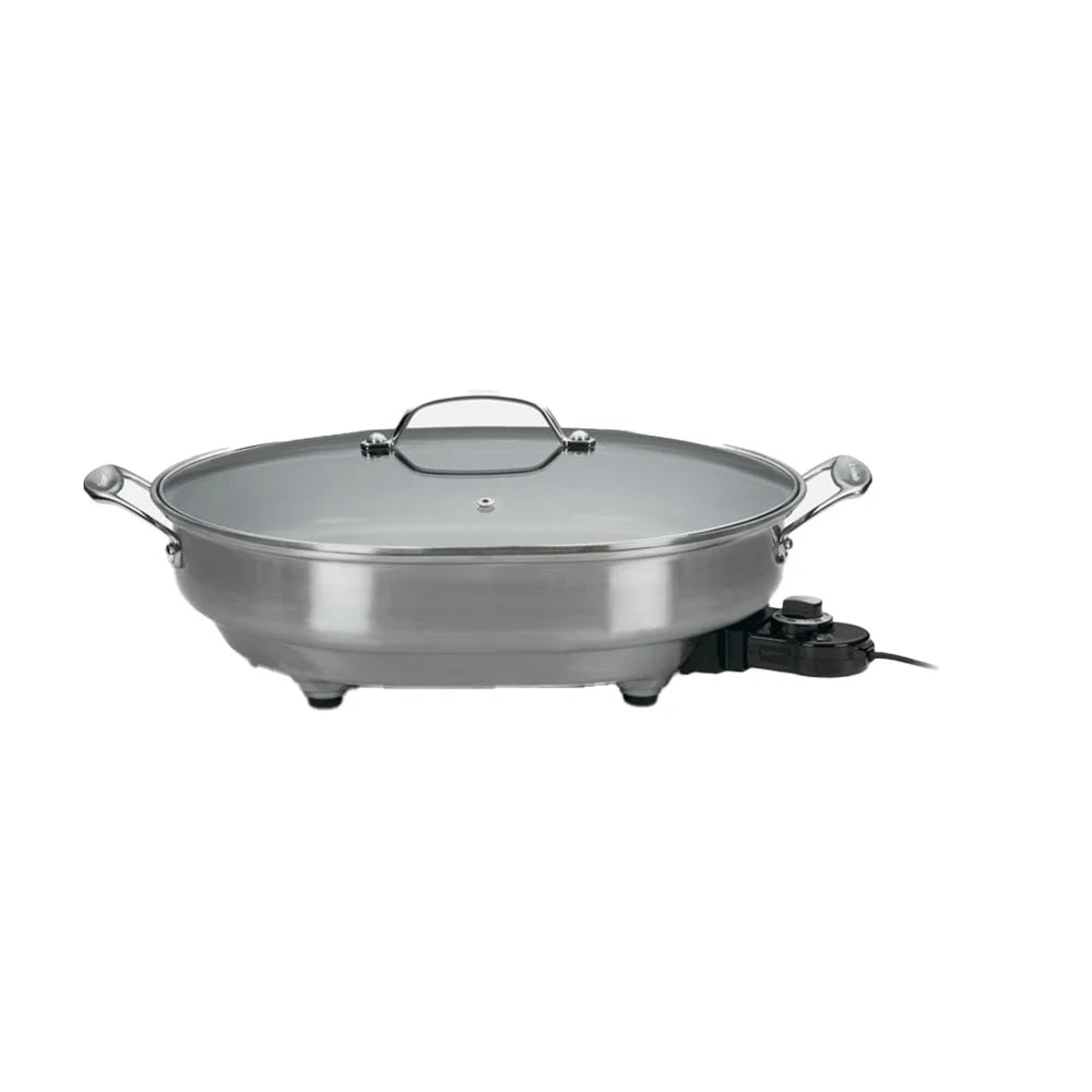 5.5 Quart Stainless Steel Electric Skillet J4959