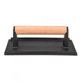 Commercial Cast Iron Steak Press with Wooden Handle D4896
