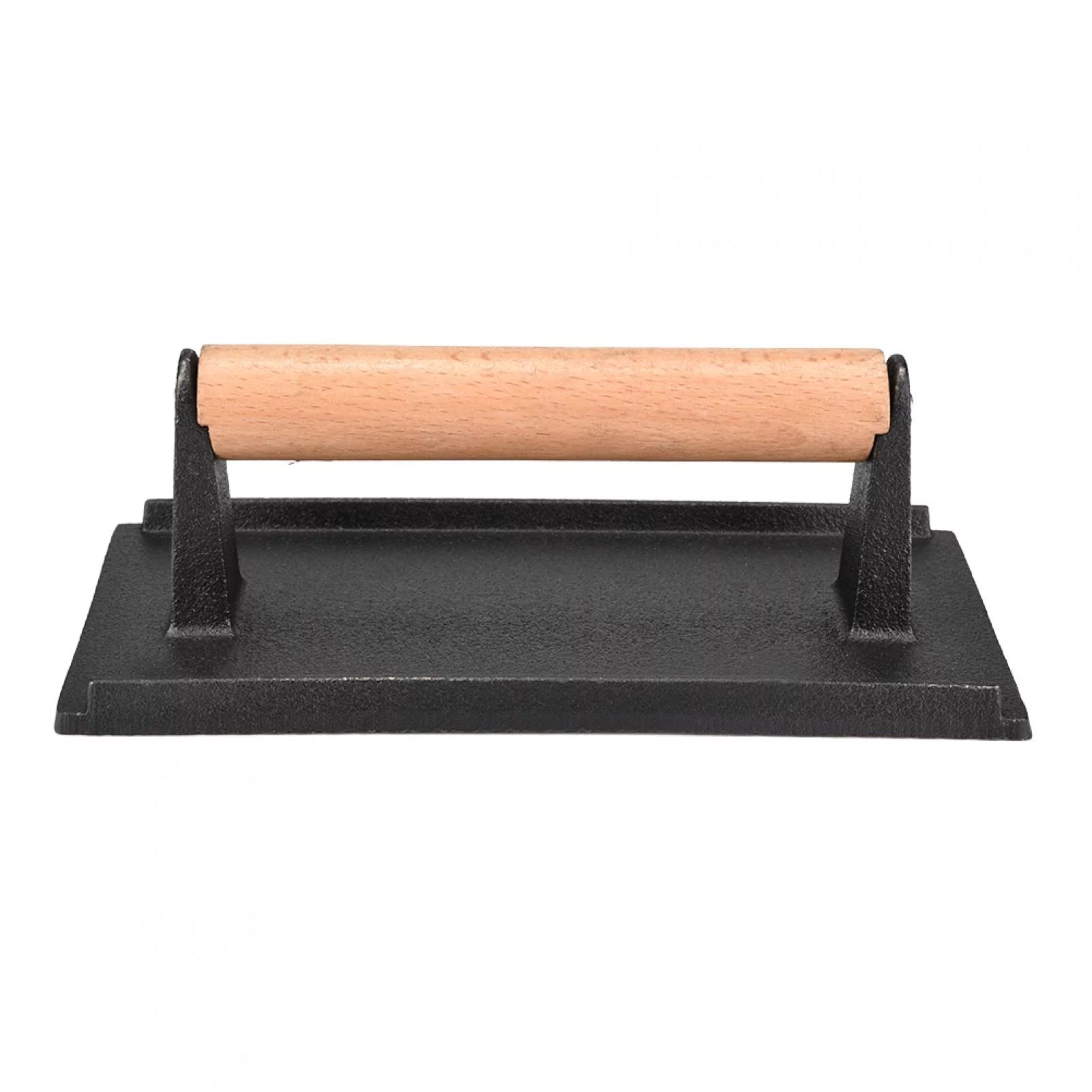 Commercial Cast Iron Steak Press with Wooden Handle D4896